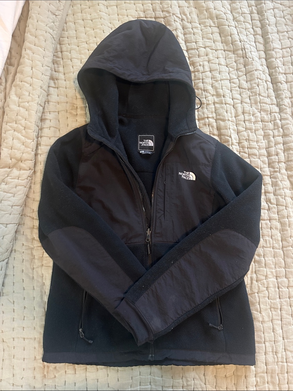The North Face Women’s Denali Hooded Fleece Jacket, Solid Black, Size S